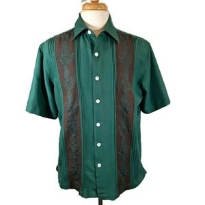 Caribbean 2 Tone Panel Stripe Shirt Men's M